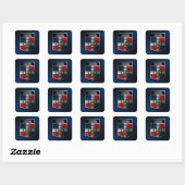 Dominicaanse Republiek Vierkante Sticker (Vel)