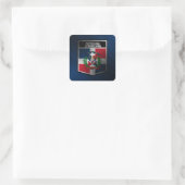 Dominicaanse Republiek Vierkante Sticker (Tas)