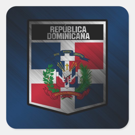 Dominicaanse Republiek Vierkante Sticker (Voorkant)