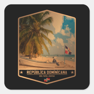Dominicaanse Republiek Vierkante Sticker