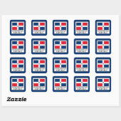 Dominicaanse Republiek Vierkante Sticker (Vel)