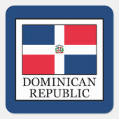 Dominicaanse Republiek Vierkante Sticker (Voorkant)
