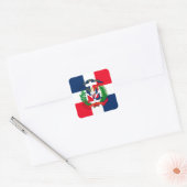 Dominicaanse Republiek Vierkante Sticker (Envelop)