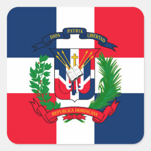 Dominicaanse Republiek Vierkante Sticker