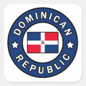 Dominicaanse Republiek Vierkante Sticker (Voorkant)