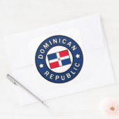 Dominicaanse Republiek Vierkante Sticker (Envelop)
