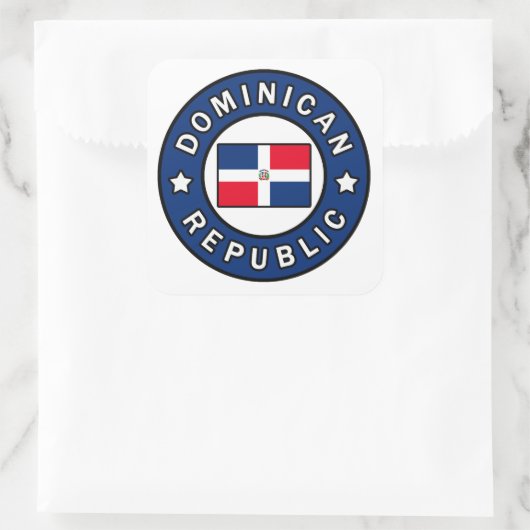 Dominicaanse Republiek Vierkante Sticker (Tas)
