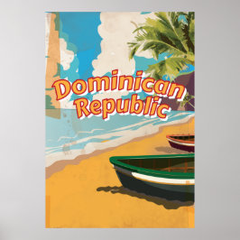 Dominicaanse Republiek Vintage vakantieposter Poster