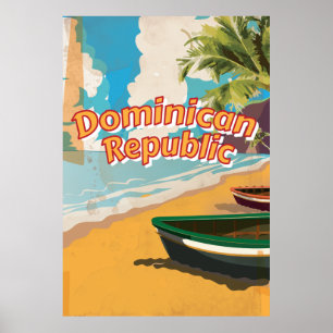 Dominicaanse Republiek Vintage vakantieposter Poster