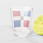 Dominicaanse Republiek vlag 01 Shot Glas (Achterkant)