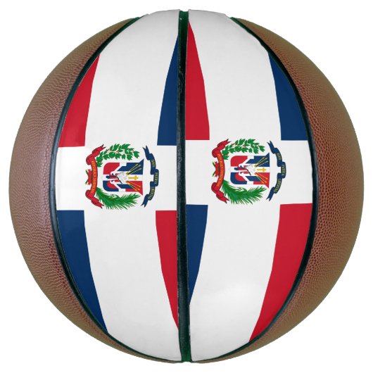 Dominicaanse Republiek vlag Basketball Basketbal (Verticaal)