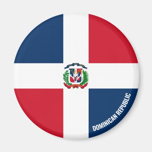 Dominicaanse Republiek - Vlag charmerend patriotti Magneet (Voorkant)