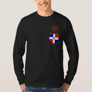 Dominicaanse Republiek vlag Curly gecoate reever h T-shirt