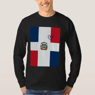 Dominicaanse Republiek Vlag Dominicaanse Hart Trot T-shirt