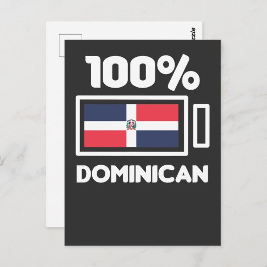 Dominicaanse Republiek, Vlag Dominicaanse Masterla Briefkaart (Voorkant / Achterkant)