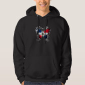 Dominicaanse Republiek Vlag Dominicaanse Vlag Vlin Hoodie (Voorkant)