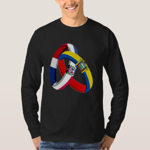 Dominicaanse Republiek Vlag Ecuador Gekweekte Ring T-shirt