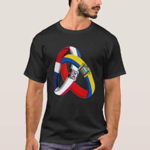 Dominicaanse Republiek Vlag Ecuador Grown Ring Mar T-shirt