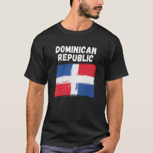Dominicaanse Republiek Vlag Grunge Dominican F T-shirt