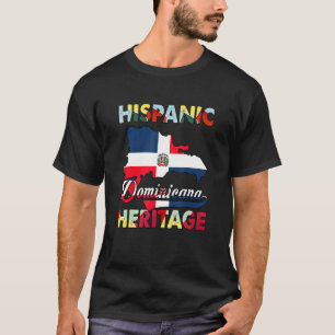 Dominicaanse Republiek Vlag Hispanic Heritage Domi T-shirt