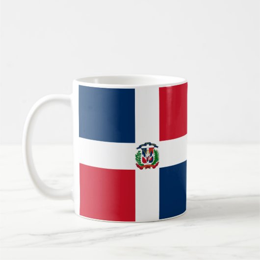 Dominicaanse Republiek Vlag Keramische Mok (Links)