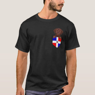 Dominicaanse Republiek Vlag Krulharige Retriever H T-shirt