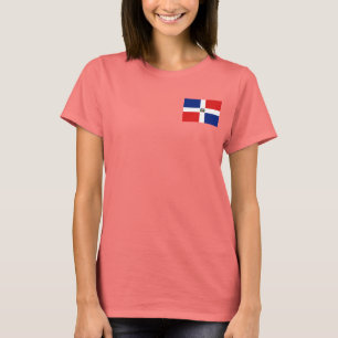 Dominicaanse Republiek Vlag + Landkaart T-shirt