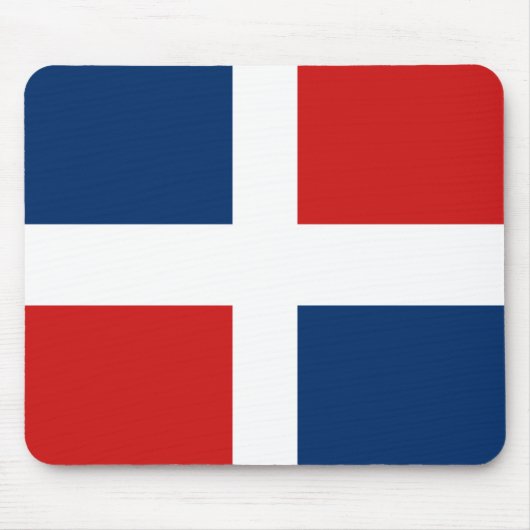 Dominicaanse Republiek Vlag Mousepad Muismat (Voorkant)