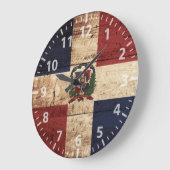 Dominicaanse Republiek Vlag op oude houten graan Grote Klok (Hoek)