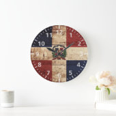 Dominicaanse Republiek Vlag op oude houten graan Grote Klok (Huis)