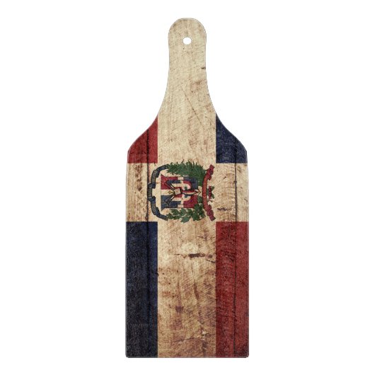 Dominicaanse Republiek Vlag op oude houten graan Snijplank (Voorkant)