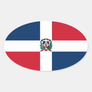 Dominicaanse Republiek Vlag Ovale Sticker