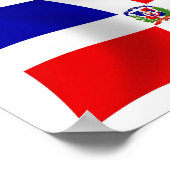 Dominicaanse Republiek Vlag Poster Print (Hoek)