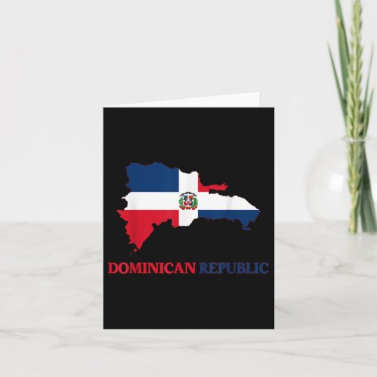 Dominicaanse Republiek Vlag Reis Souvenir Dominica Kaart (Voorkant)