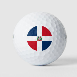Dominicaanse Republiek Vlag rood, wit, blauw Golfballen