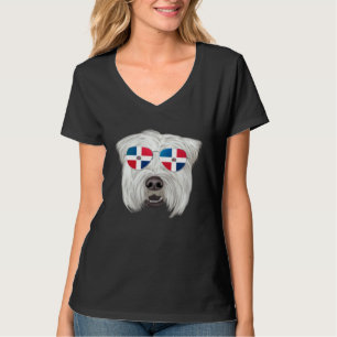 Dominicaanse Republiek Vlag Soft Coated Wheaten Te T-shirt