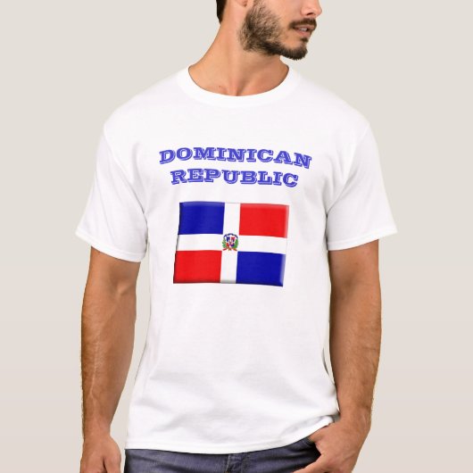 Dominicaanse Republiek Vlag T-Shirt (Voorkant)