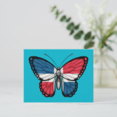 Dominicaanse Republiek - Vlag ter vlinder Briefkaart (Staand voorkant)