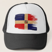 Dominicaanse Republiek Vlag Trucker Hat Trucker Pet (Voorkant)
