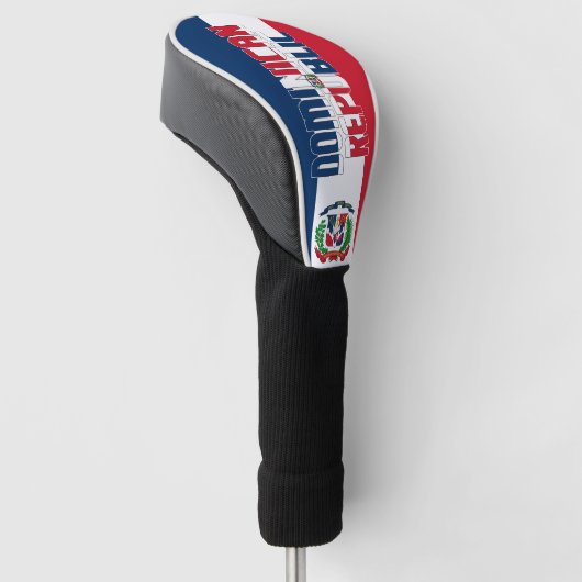 Dominicaanse Republiek - Vlag van een prachtig pat Golfheadcover (Schuin)