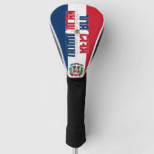 Dominicaanse Republiek - Vlag van een prachtig pat Golfheadcover (Voorkant)
