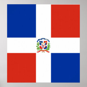 Dominicaanse Republiek - Vlag van hoge kwaliteit Poster