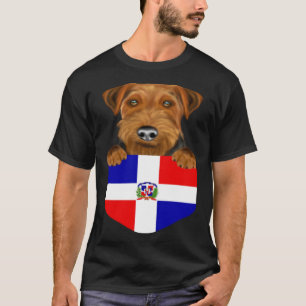 Dominicaanse Republiek Vlag Welsh Terriër Hond in  T-shirt