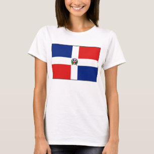 Dominicaanse Republiek vlag x kaart T-Shirt