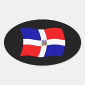 Dominicaanse Republiek - vlaggen - ticker Ovale Sticker (Voorkant)