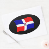 Dominicaanse Republiek - vlaggen - ticker Ovale Sticker (Envelop)