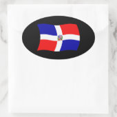 Dominicaanse Republiek - vlaggen - ticker Ovale Sticker (Tas)