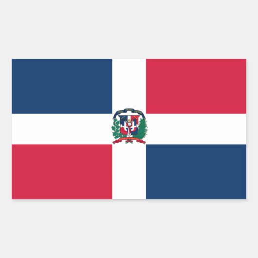 Dominicaanse Republiek - vlaggen - ticker Rechthoekige Sticker (Voorkant)