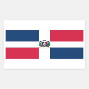 Dominicaanse Republiek - vlaggen - ticker Rechthoekige Sticker