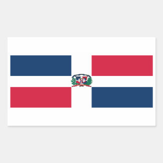 Dominicaanse Republiek - vlaggen - ticker Rechthoekige Sticker